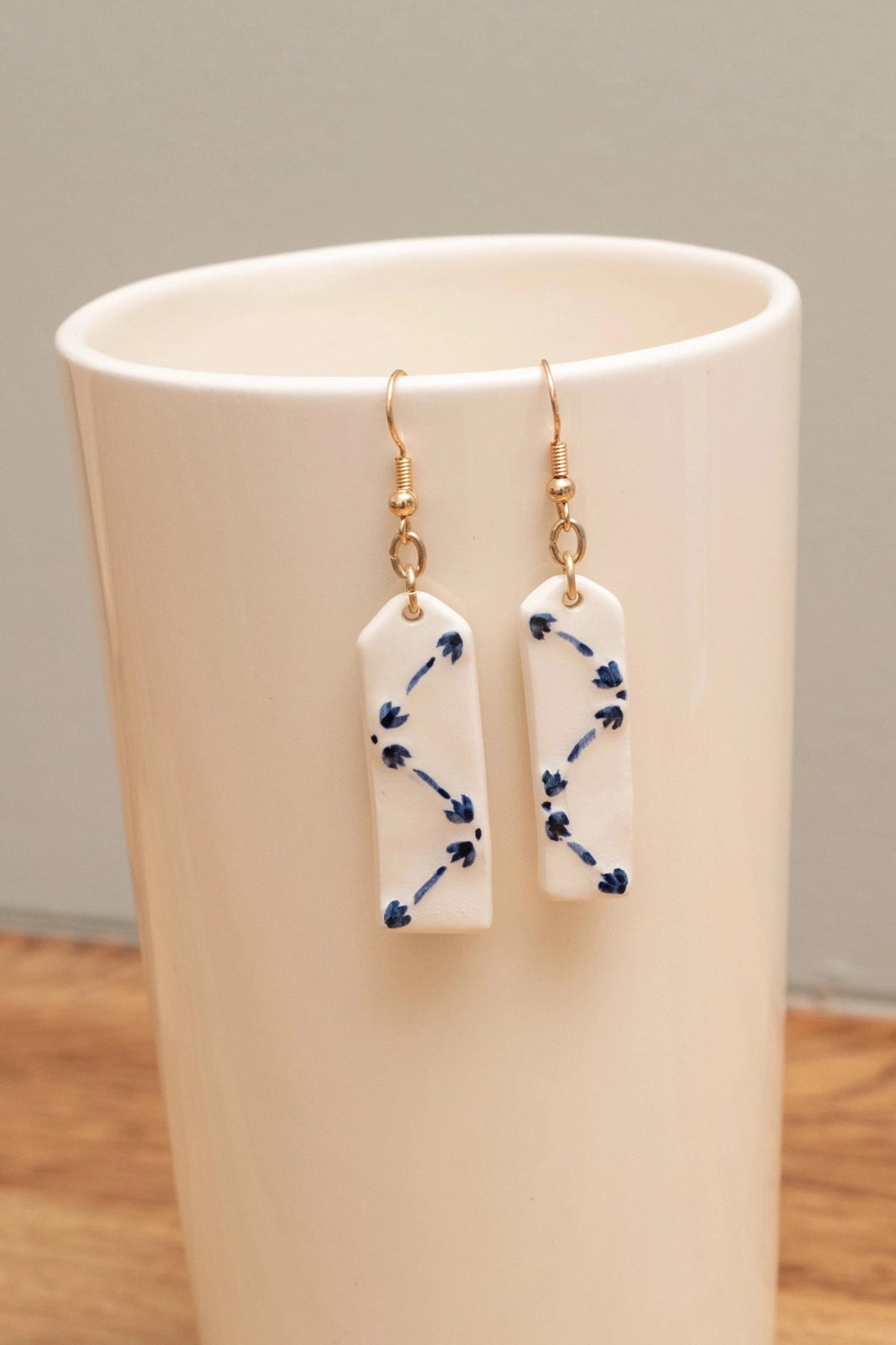 Earrings - Desvres earthenware