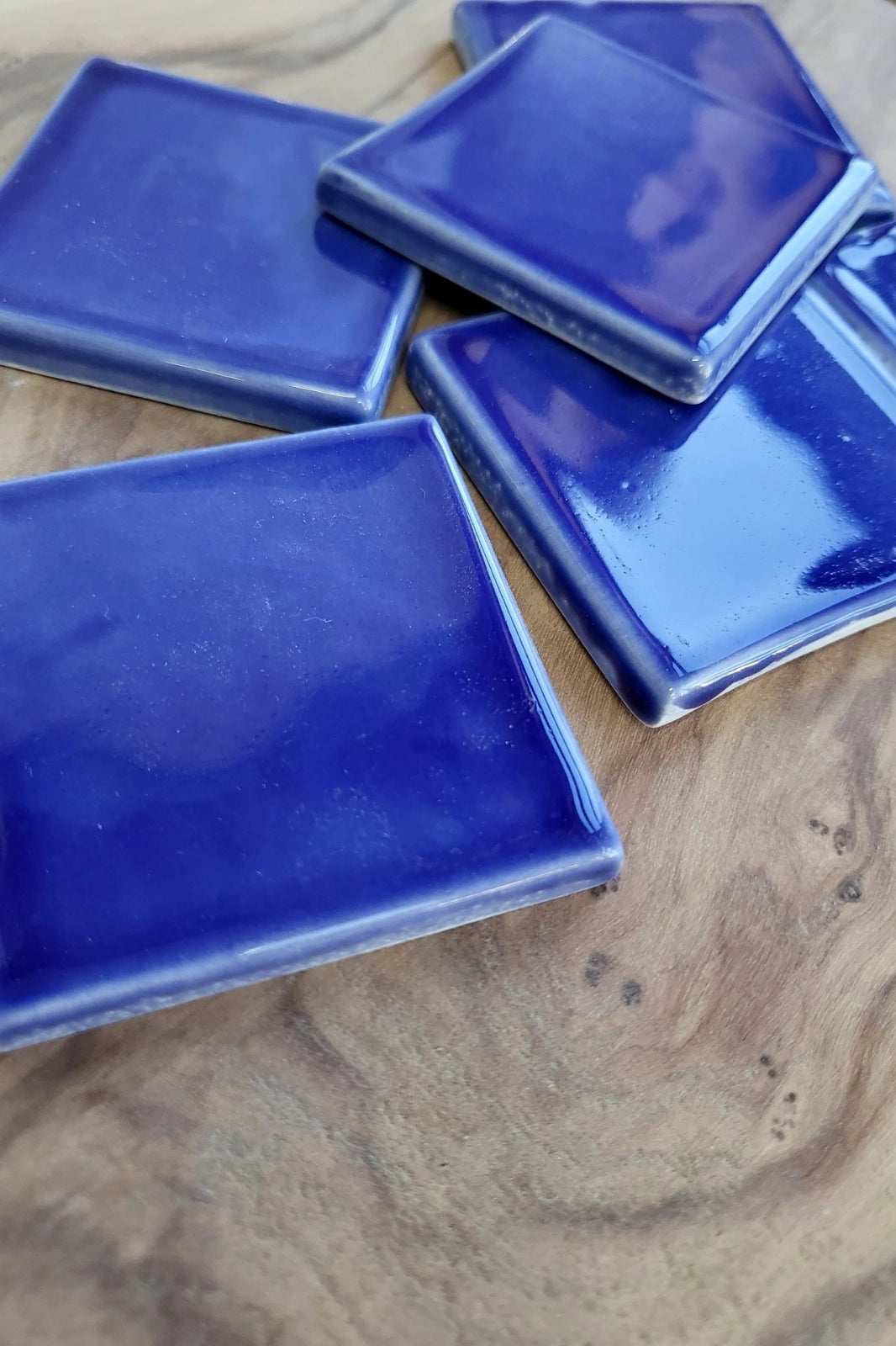 Small earthenware tiles - Plain color- set of 10