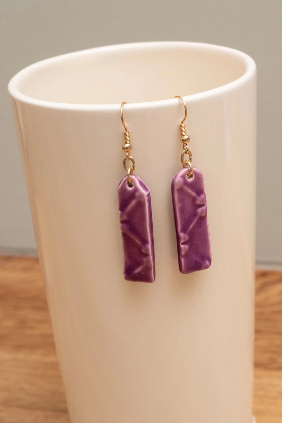 Earrings - Desvres earthenware